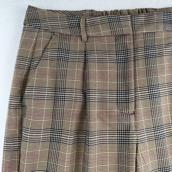 Old Navy Sz L Taylor Wide Leg Trouser Pants Pleated High Waisted Straight Plaid - Picture 4 of 15
